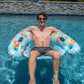 PoolCandy Sun Chair Water Raft, Multiple Chair Styles (Grapefruit Print Sun Chair Pool Float)