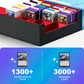 Uaono Card Storage Box For Trading Cards, 2400+ Mtg Commander Deck Box With 24Pcs Colorful Divider, Card Case Fits For Magic Tcg Ptcg Game Cards (Black&Red)