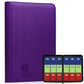 9 Pocket Card Binder  enhanced Ringless Trading Card Binder 360 Side Loading Pocket PU Card Collection Binder  Sturdy Collectible Card Albums Card Folder for MTG  TCG  Sports Cards  Game Cards-Purple