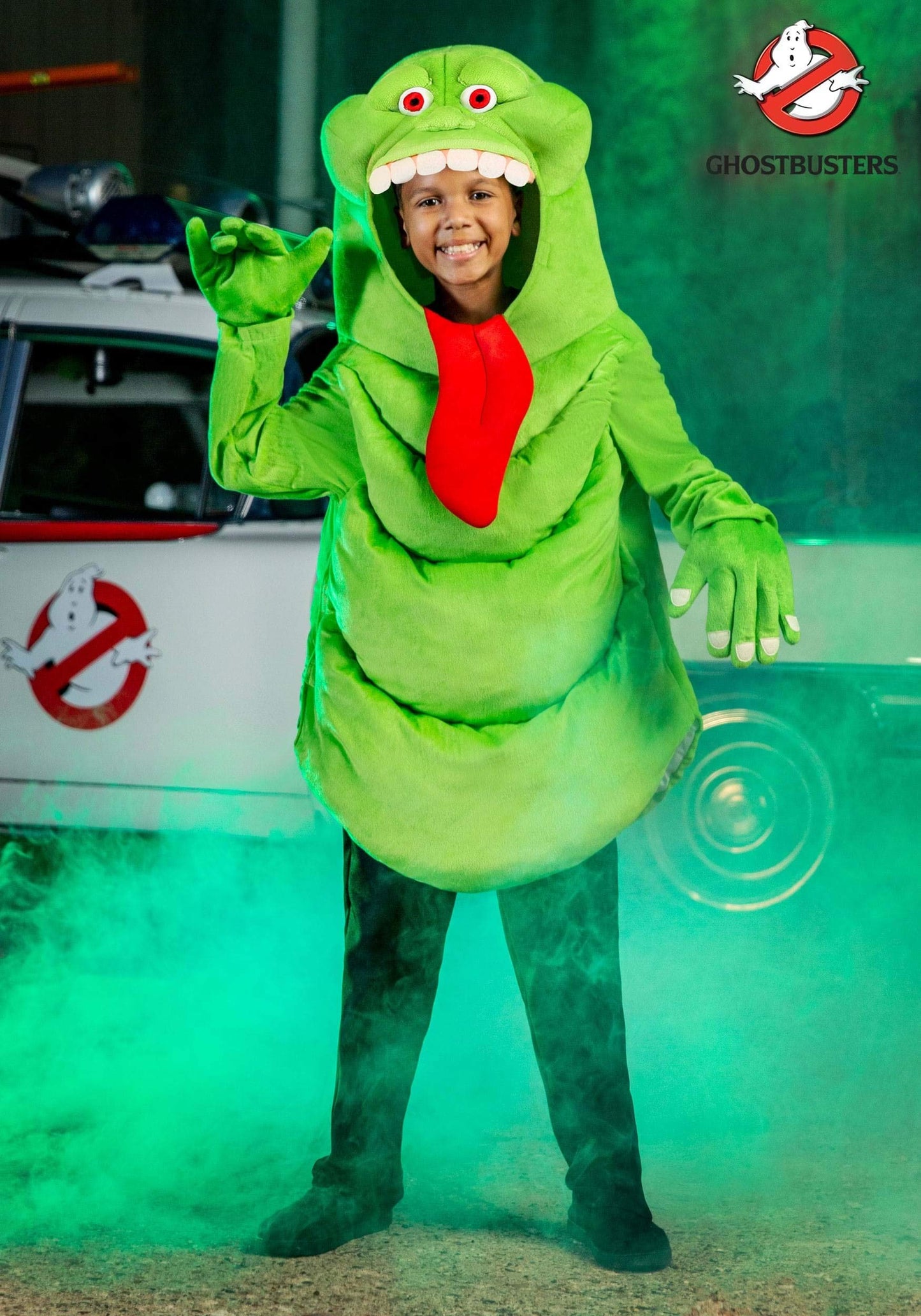 Fun Costumes Ghostbusters Kids Slimer Costume Unisex, Slimey Ghost Halloween Costume, Children'S Ghost Outfit For Boys & Girls - Green, Small
