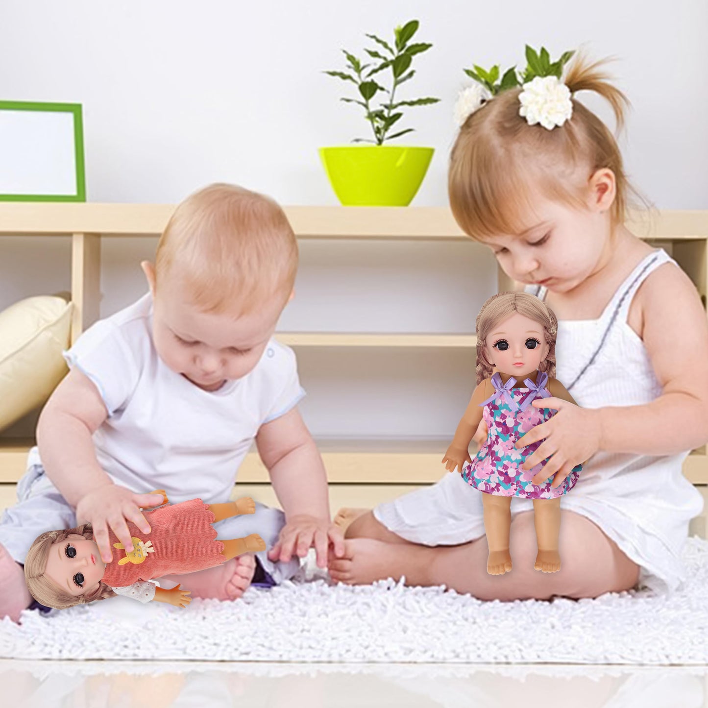 6-Pack 12 Inch Baby Doll Clothes Set - Seasonal Outfits with Dresses & Accessories | Machine Washable Pretend Play for Girls 3-5 | Complete Learning Dress Up Gift Set