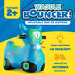 Waddle Bouncy Hopper Inflatable Hopping Animal Scooter, Indoors And Outdoor Toy For Toddlers And Kids, Pump Included, Boys And Girls Ages 2 Years And Up (Blue Zoomer)