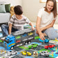 NIPLOOOW Toddler Boys Toys for 3 4 5 6 Years Old, Truck Vehicle Toy Set with Play Mat, Die-Cast Toy Car Carrier Truck for Boys K