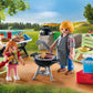 Playmobil Family Fun 71427 Shared Barbecue, Camping, Fun And Enjoyment Outdoors With The Family, With Grill, Cooking Apron And Great Accessories, Toy For Children From 4 Years