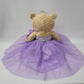 KINNEX COLLECTIONS SINCE 1997 20" Quinceanera Last Doll Teddy Bear, Lavender, Model B16632-5, Polyester Dress Centerpiece