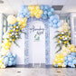 Blue Yellow Balloon Arch Kit, Blue Yellow Balloon Garland With Maca Blue Yellow And White Latex Balloons, Blue Yellow Balloon Ar