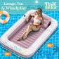 enhanced Inflatable Tanning Pool Lounger | XL Inflatable Tanning Bed for mature-themeds | Multipurpose Pool Floats | Inflatable Pool Float | Tanning Float - Pink