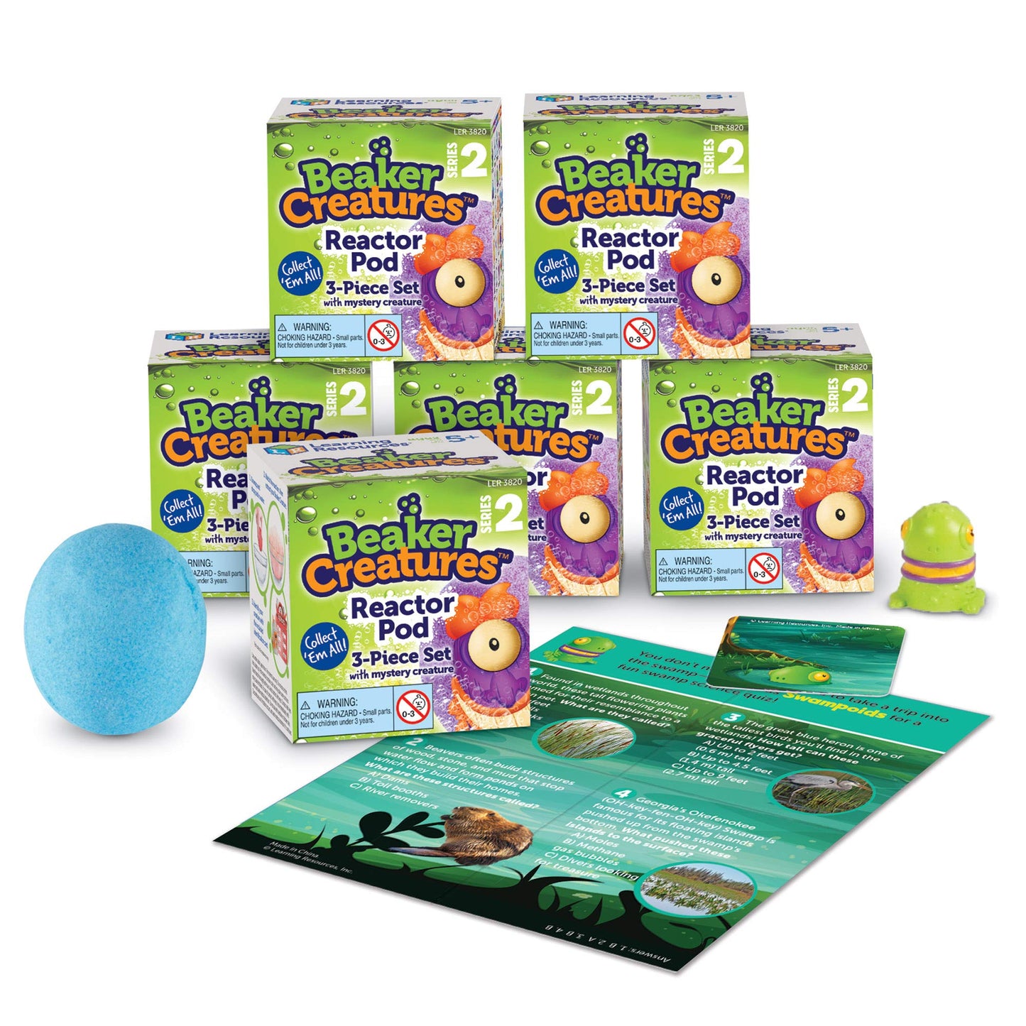 Learning Resources Beaker Creatures Series 2, Multi-Color, 6-Pack Pods, STEM Collectible Surprise Toys for Ages 5+