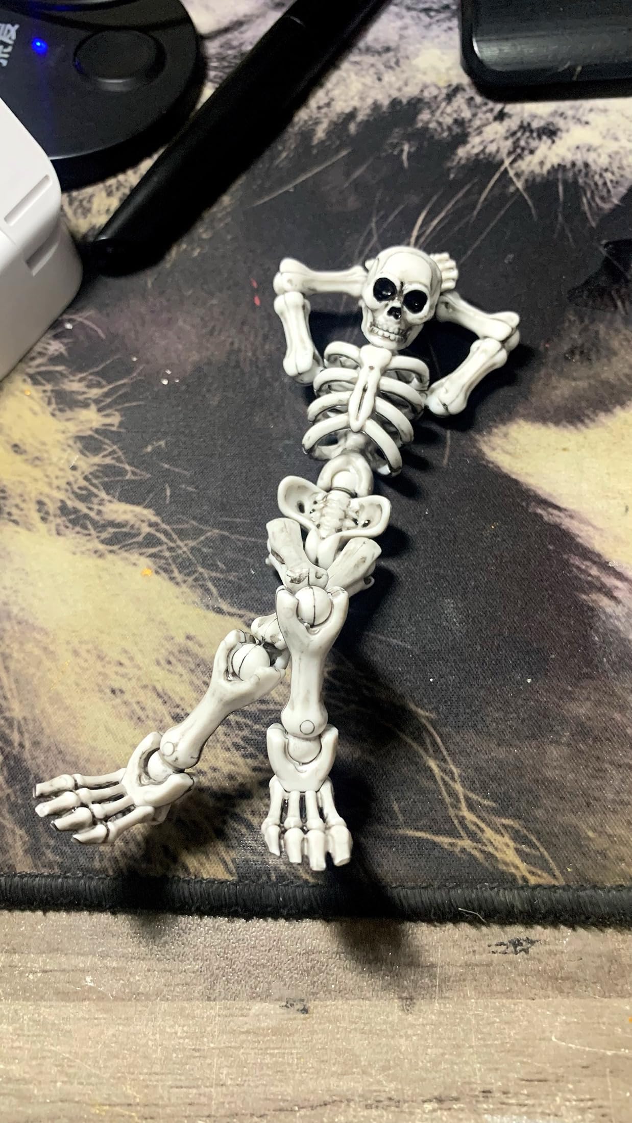 QWZFirst T13 Skeleton Action Figure  Movable Articulated Human Skeleton  5.12-in Action Figure Wearing Multiple Sets of   Can Be Painted  Suitable for Collectors As Desktop Decorations (1pcs)