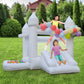 White Wedding Inflatable Bounce House with Blower Jump House with Slide for Kids Party Wedding Family Castle 9ftL
