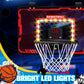 Taseyok Basketball Hoop Indoor, Mini Basketball Hoops With Electronic Scoring, Timing Board, And Led Lights, Over The Door Baske