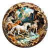 Wooden Puzzle for mature-themeds-3D Visual Effect Horse Wooden Puzzle Unique Shape Advanced Wooden Jigsaw Puzzle for mature-themeds and Kids Best Birthday Gift Christmas Craft kit (M-11.4 * 11.4in-200pcs)