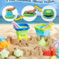 Beach Toys For Toddlers 1-3, Beach Toy Sand Toy For Kids Ages 4-8, 2 Collapsible Sand Bucket And Shovels, Mesh Bag, Sand Castle