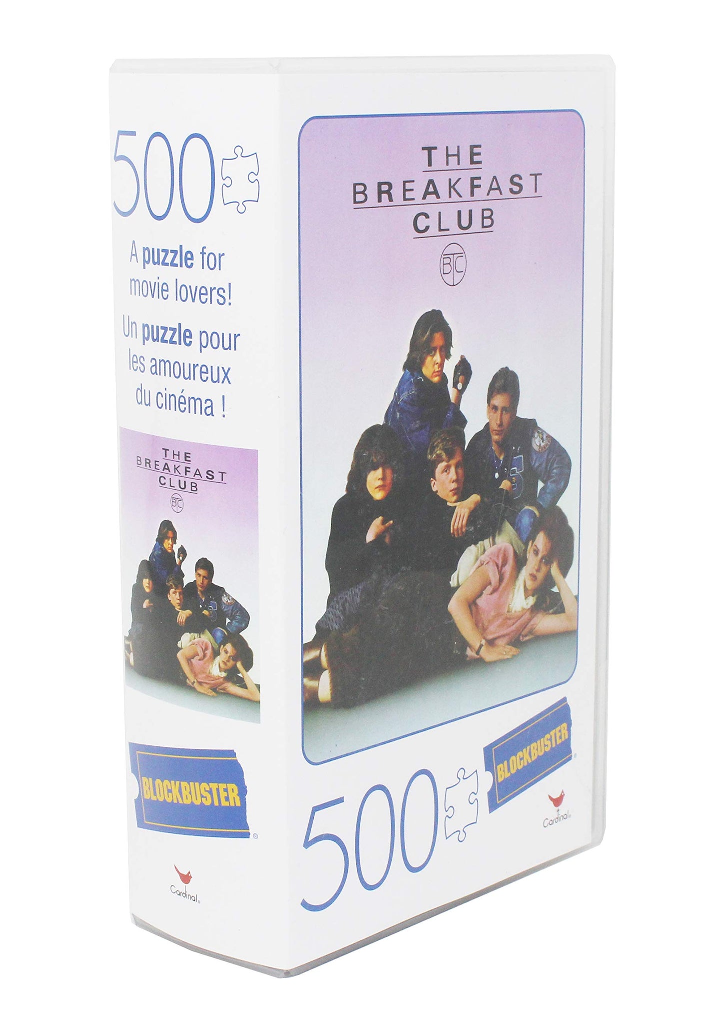 Spin Master 500-Piece Puzzle - Retro Blockbuster VHS Case, The Breakfast Club, Plastic, Model 6058960