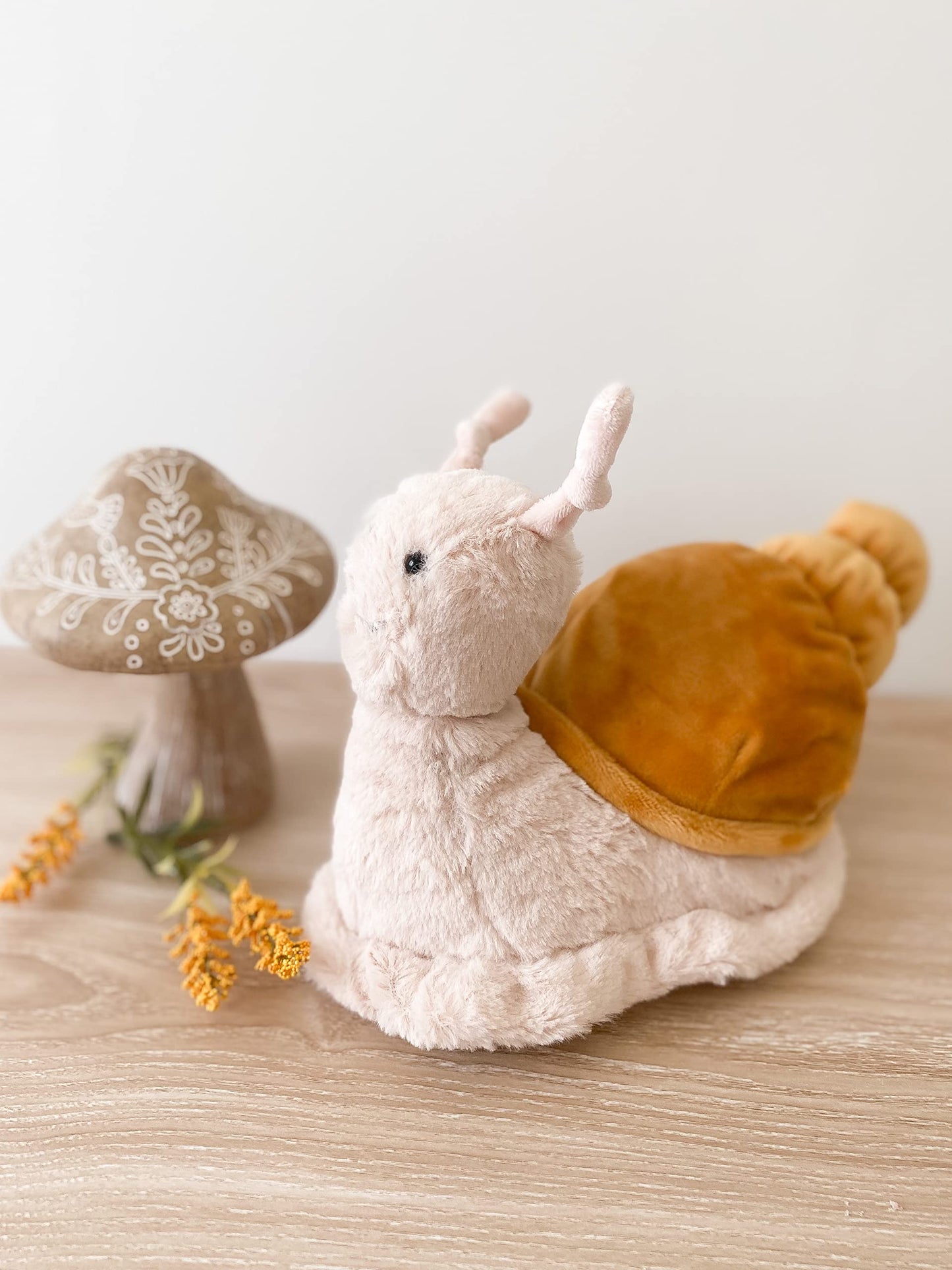 MON AMI Shelby Snail Plush Toy - 11" Soft Multicolor Stuffed Animal for Toddlers & Nursery Décor, Model ST1142
