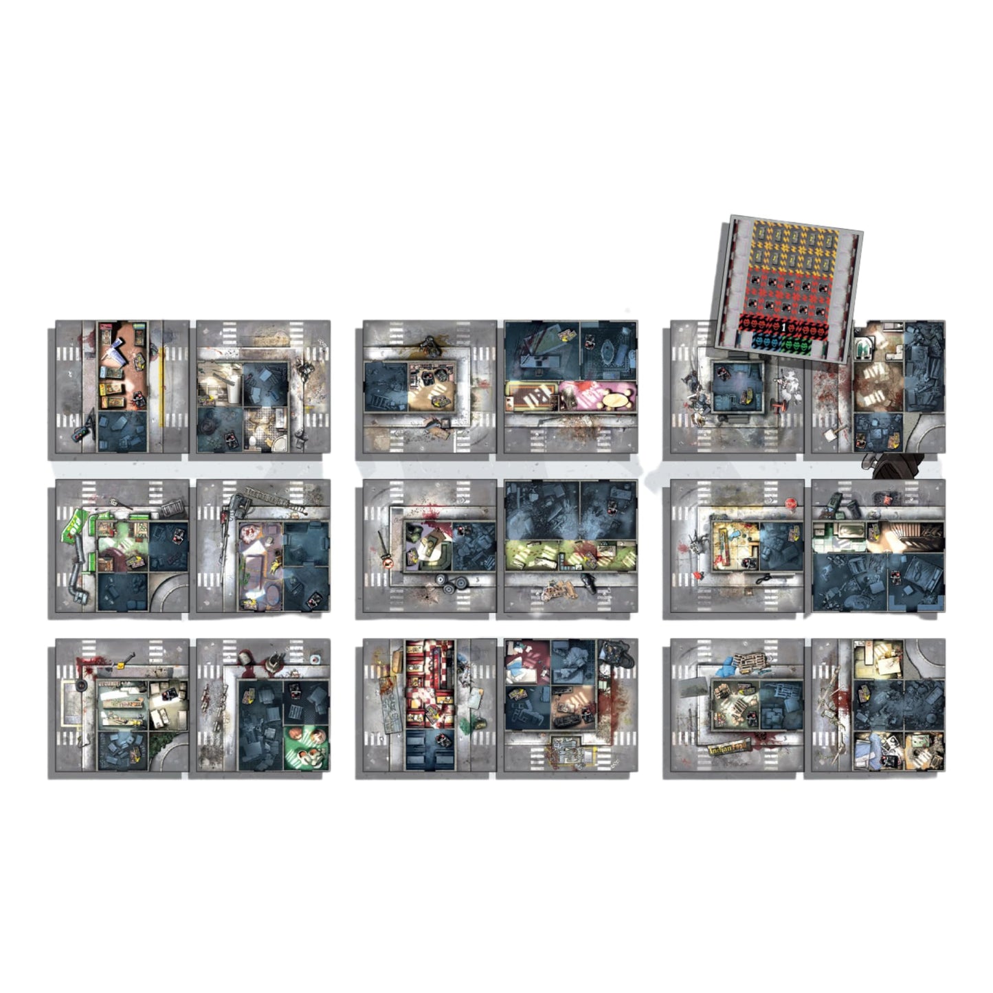 CMON Zombicide 2nd Edition Tiles Set - Enhance Your Board Game Experience! Cooperative Strategy Game with Tabletop Miniatures, A