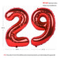 40 In Red Number Balloons Helium Foil Mylar Balloon Birthday Party Banquet Decoration Digital 29