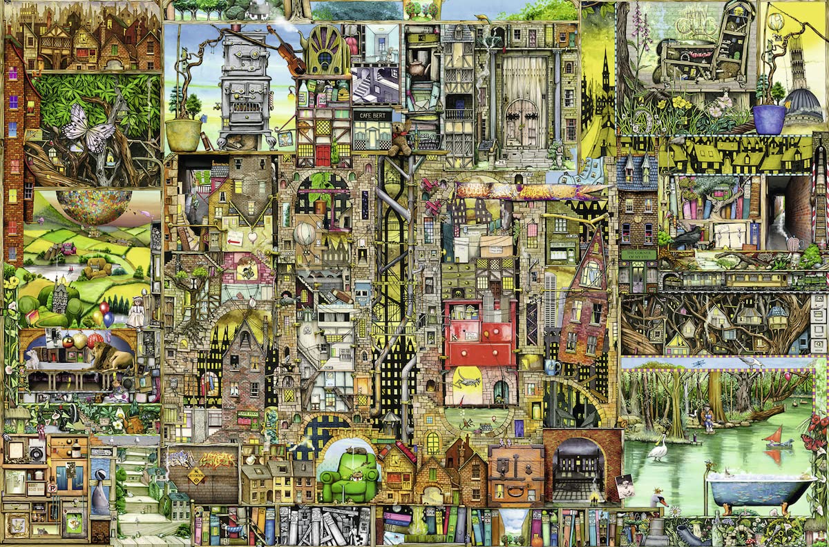 Ravensburger 5000 Piece Jigsaw Puzzle - Colin Thompson: Bizarre Town, Premium Quality, Anti-Glare Surface, FSC-Certified Materials