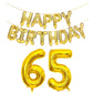 Shuntai 65Th Birthday Decorations For Men Women 65 Number Balloons Gold Jumbo Numbers 56 Foil Mylar Balloons With Letters Happy