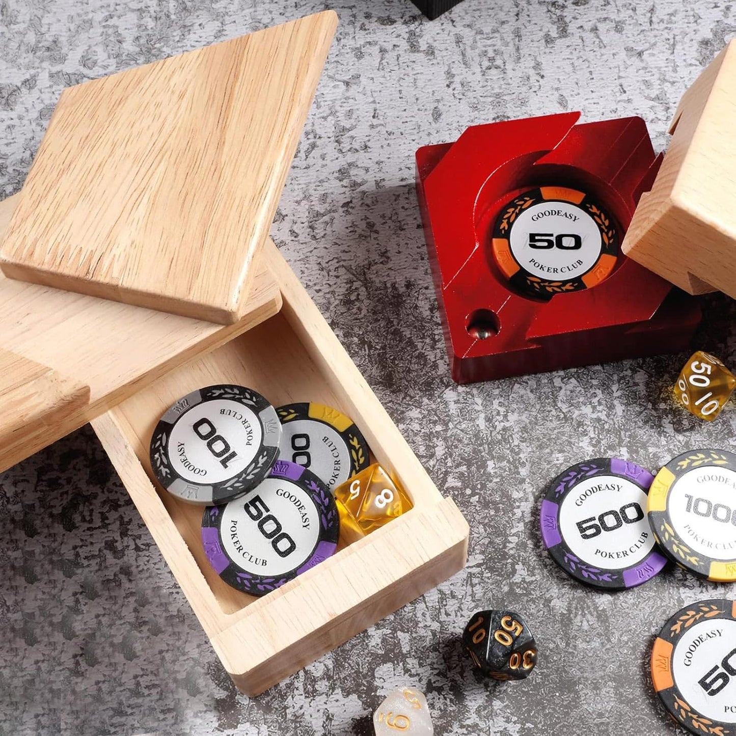 Zhanmai 2 Pack Puzzle Box Wooden Magic Box Impossible Dovetail Box Puzzle Secret Money Box Mini 3D Brain Teaser Magic Gift Drawers Box Mysterious Puzzle Game for Cash Gift mature-themeds Teens (Red)