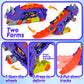 ISMETACU Dinosaur Ultimate Hauler Transport Track Truck - Transforms into Triceratops, Includes 8 Die-Cast Cars, Purple, Model DT-1