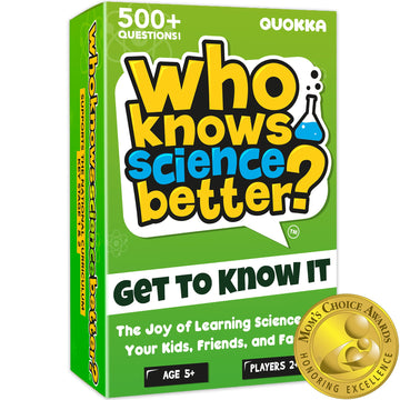 Quokka Who Knows Better? - Science - Family Card Trivia Game | Fun Learning & Educational Questions For Families | Suitable For Boys & Girls