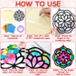 Qyeahkj 36 Set Mandala Suncatchers Crafts for Kids DIY Mandala Window Tissue Paper Craft Kit Art Flower Hanging Decor for Summer