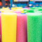 The Dreidel Company Floating Pool Noodles Foam Tube, Thick Noodles For Floating In The Swimming Pool, Assorted Colors, 52 Inches Long (Red)