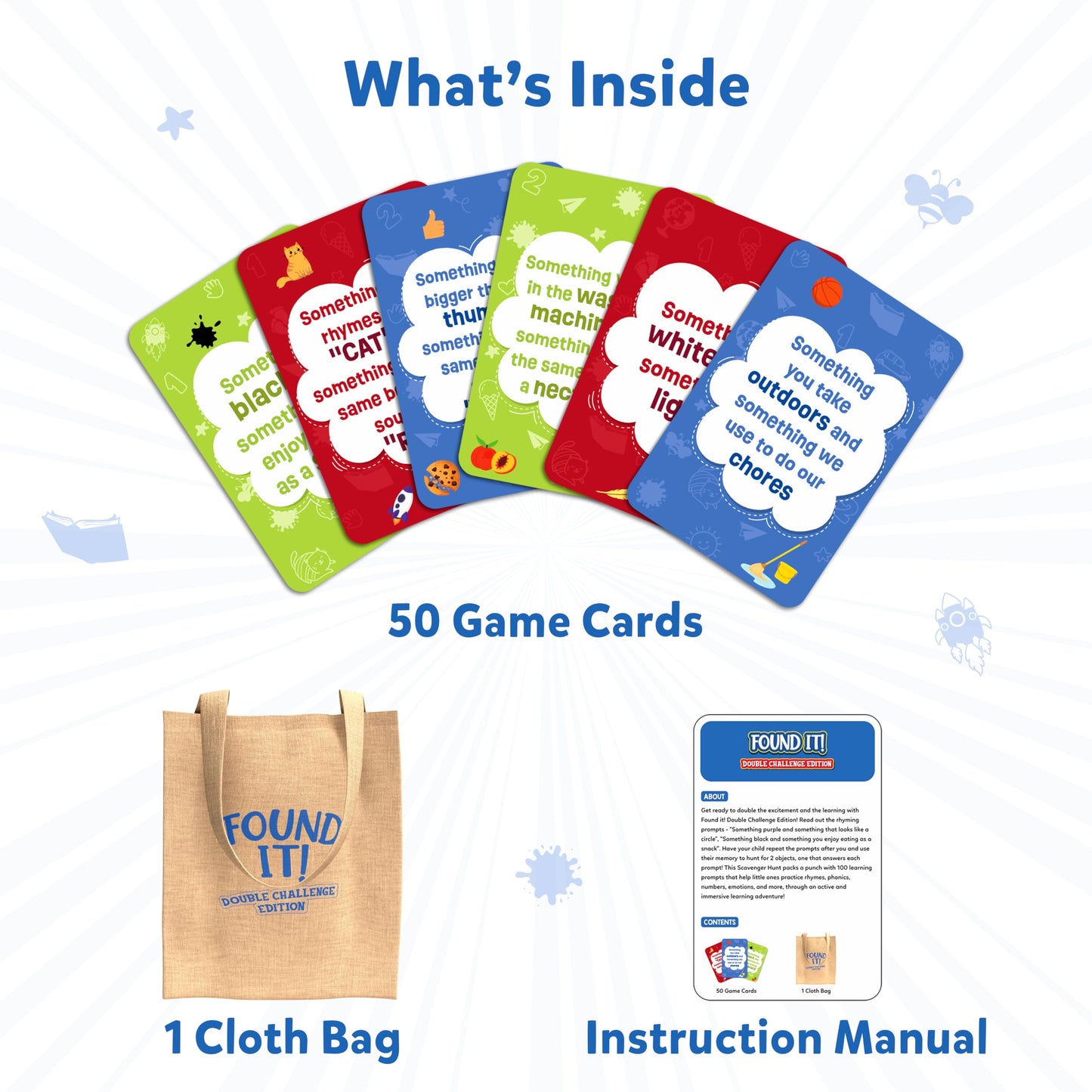 Skillmatics Indoor Scavenger Hunt Card Game - Educational, Multicolor, Ages 4-7, Model SKILL714FIDC, Perfect for Home and School