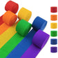 Oun Nana Crepe Paper Streamers 6 Rolls Rainbow Streamers 2.2 Inches 738 Feet, Streamers Party Supplies for Birthday, Wedding, Ba