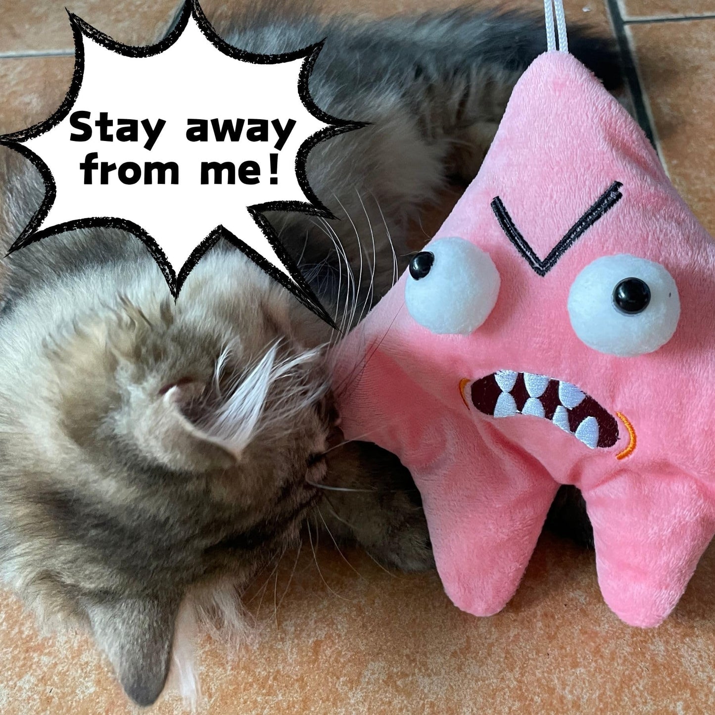 Grumpy Starfish,Pink Kicking Starfish Plush Pendant, Funny Spoofing Toy For Backpacks, Interactive Doll Ornament,Cute Schoolbag