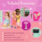 Glitter Girls Photo Booth for 14-inch Dolls - Pink, 89% Plastic, Model GG57015Z, Perfect for Girls 3 Years and Up