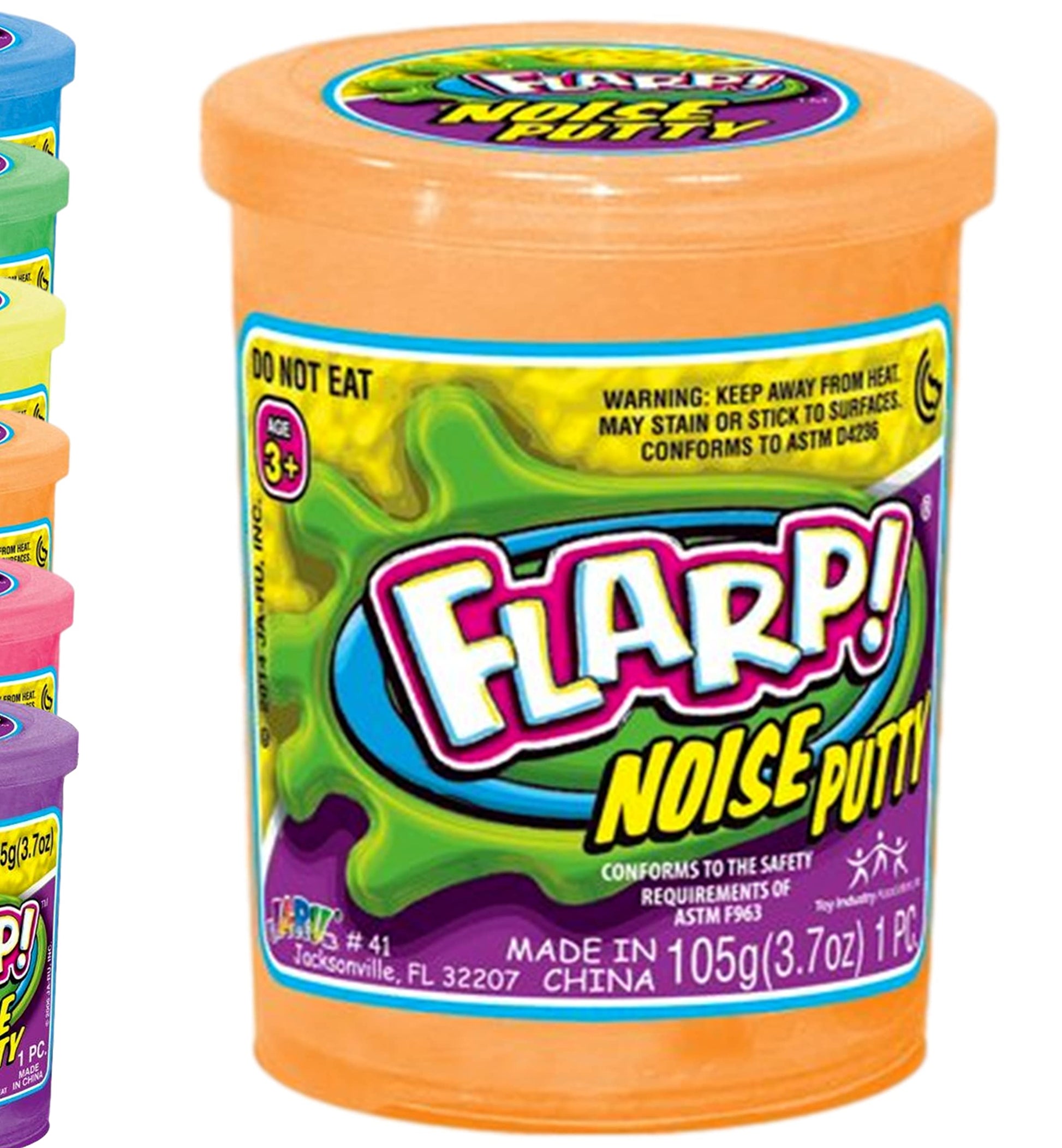 Ja-Ru Scented Flarp Noise Putty (1 Slime Pack) Mochi Squishy Toys Non Sticky Slime For Kids. Fart Noise Maker. Sensory Stress Toy. Mini Slime Party Favors. 10041-1P