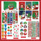 BEARUN 168 Pcs Christmas Party Favors Bulk for Kids-24-Pack Christmas Stationery Set for Stocking Stuffers, Christmas-Themed Cla