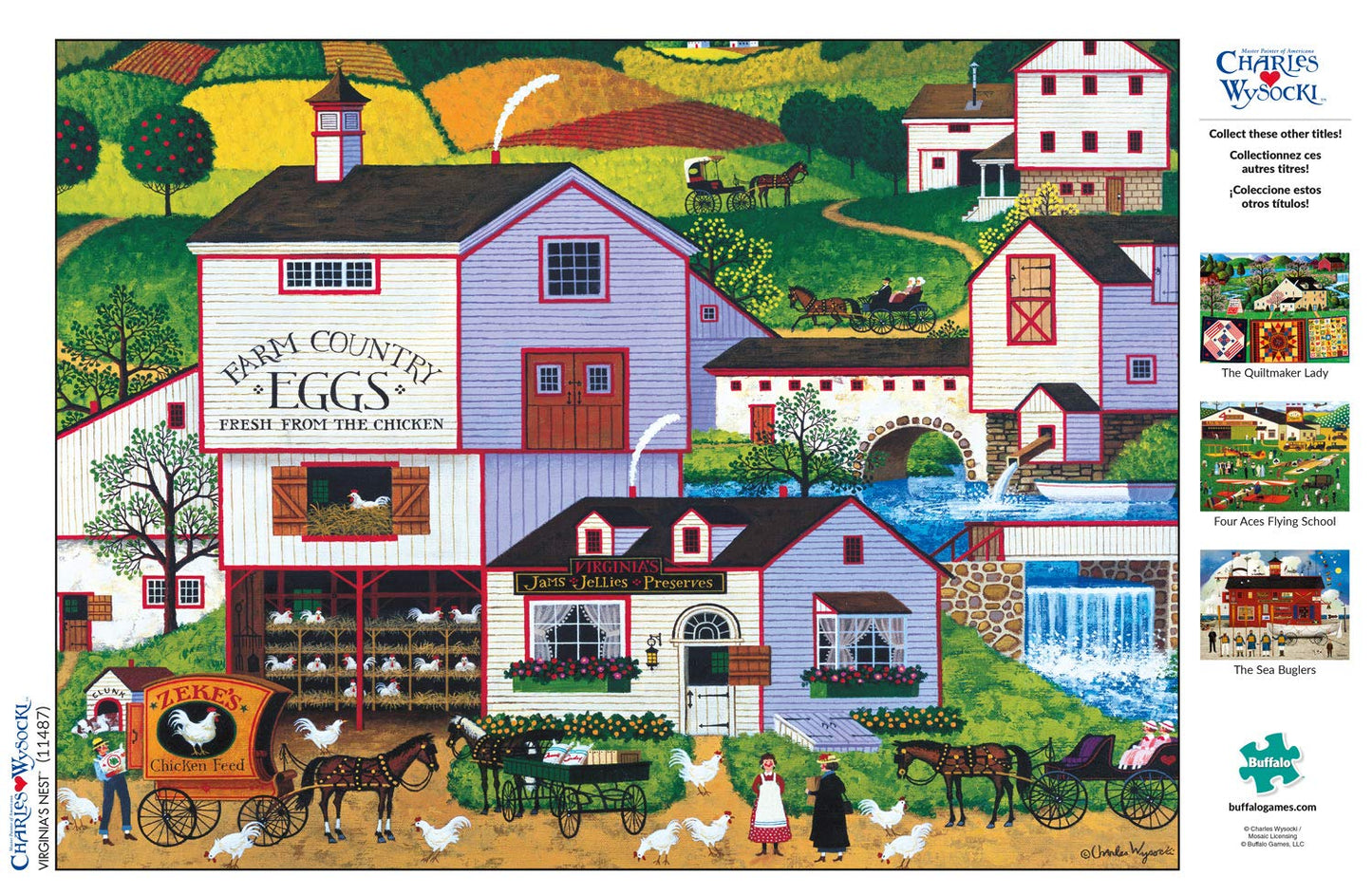 Buffalo Games 1000 Piece Jigsaw Puzzle - Charles Wysocki Virginias Nest - Challenging Adult Puzzle, 26.75 x 19.75 inches, Paper Material