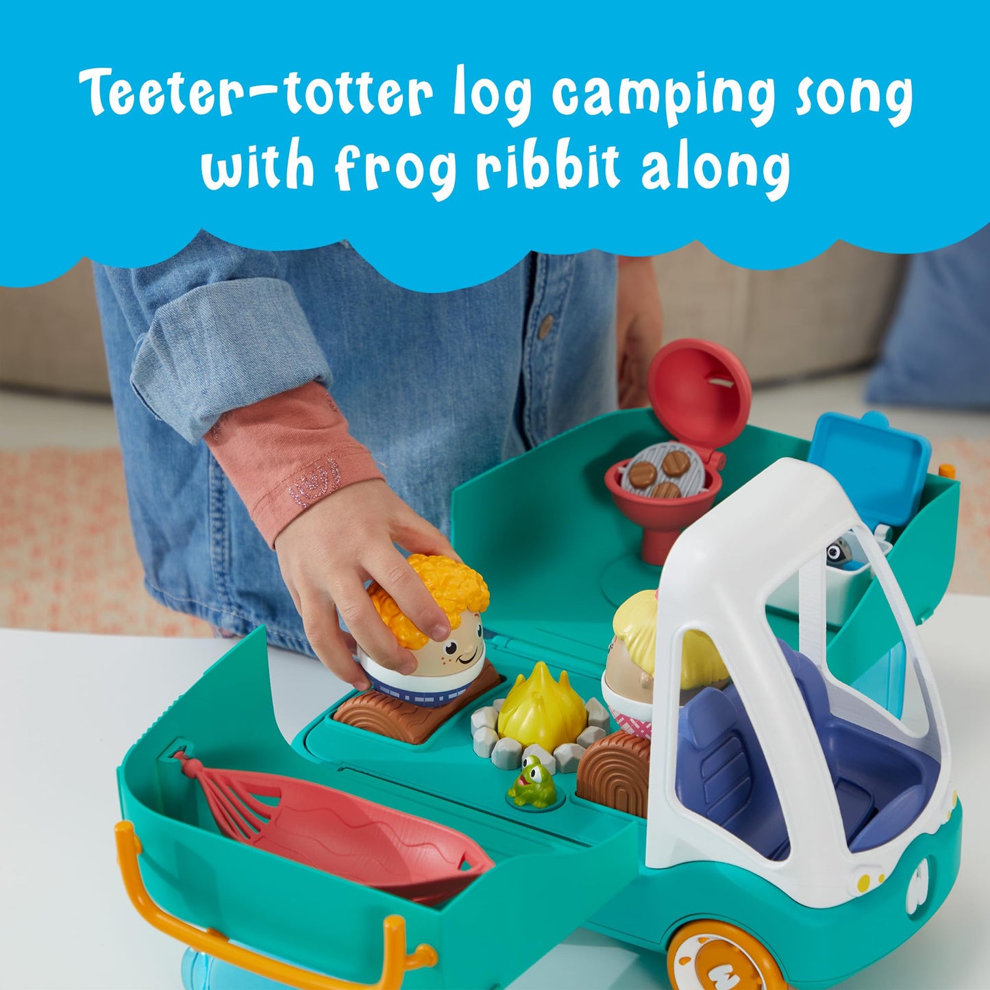 Playskool Weebles My Happy Camper - Preschool Toy with Lights & Sounds, Multi-Color, for Toddlers Ages 12 Months and Up, Model 23217