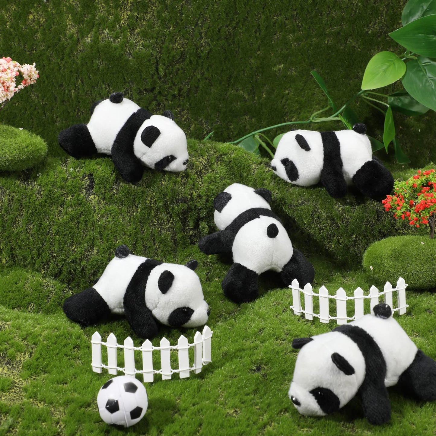 Sotiff 80 Pcs Panda Stuffed Animal Panda Plush Toy 4 Inch Mini Stuffed Animals Small Soft Gifts, Jungle Safari Party Favors, Cla