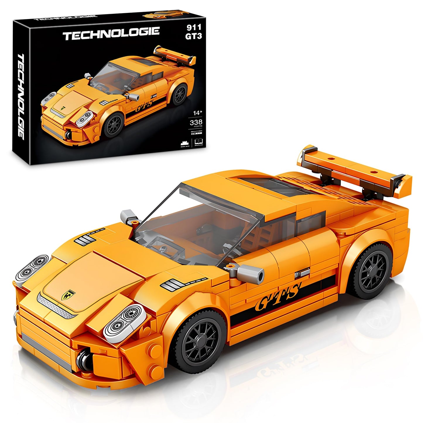 High Godo Speed Racing Cars Building Sets For Kids, Mini Sports Moc Cars Building Blocks Toy Set, 338 Pieces Collectible 911 Model Cars Diy Building Kit Birthday Gifts For Boys 6 7 8 10