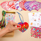 Kolldenn 96 Pcs Valentines Day Scratch Paper Ornaments Heart Scratch Off Cards Ornament Rainbow Art DIY Scratch Off Paper for K