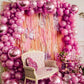 PartyWoo Magenta Balloons - 140 pcs Rubber Balloons in 5-18 Inch Sizes for Party Decorations, Multi-1901