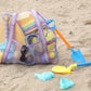 LEAFOREST Large Beach Bag with Zipper Lightweight Beach Toy Bag Mesh Bag for Swimming Pool Sand Toys (Purple)