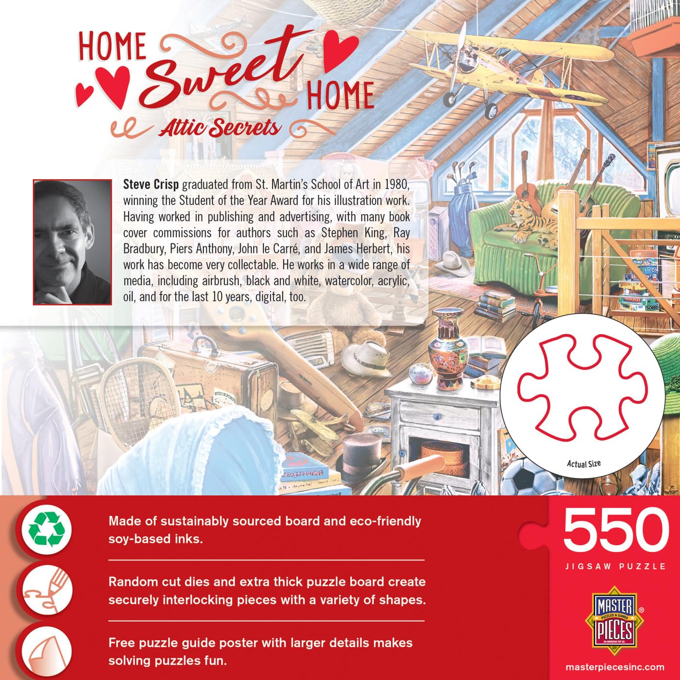 Masterpieces 550 Piece Jigsaw Puzzle For Adults And Family - Attic Secrets - 18'X24'