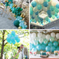 PartyWoo Teal Balloons, 140 pcs Pack - 5" to 18" Rubber Balloons for Birthday Decorations, Teal-Y69