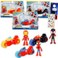 Spidey and His Amazing Friends Racing Toys Set - 3 Piece Bundle with Spiderman Racing Pull Back Action Vehicles Plus Stickers, M