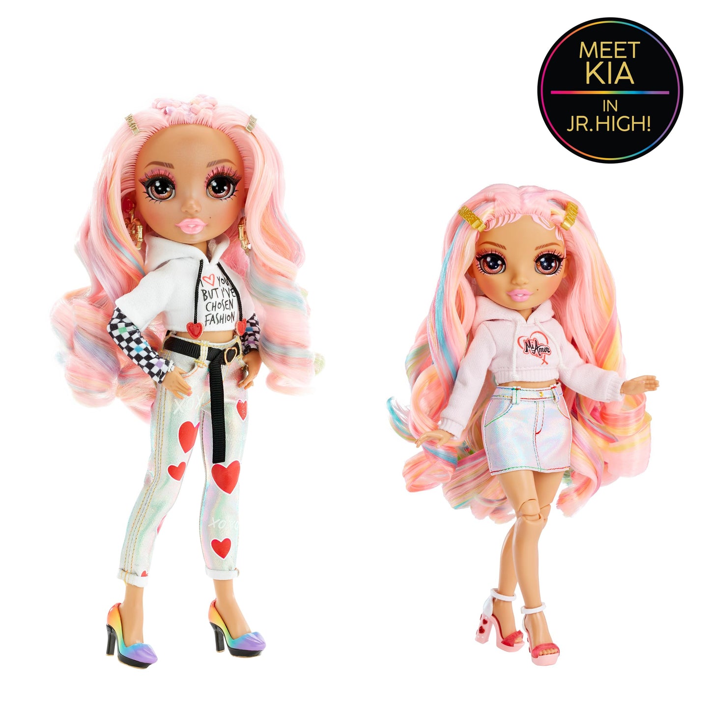 Rainbow High 9" Kia Hart Posable Fashion Doll with Backpack - Multicolor Vinyl, Special Edition for Kids Ages 4-12