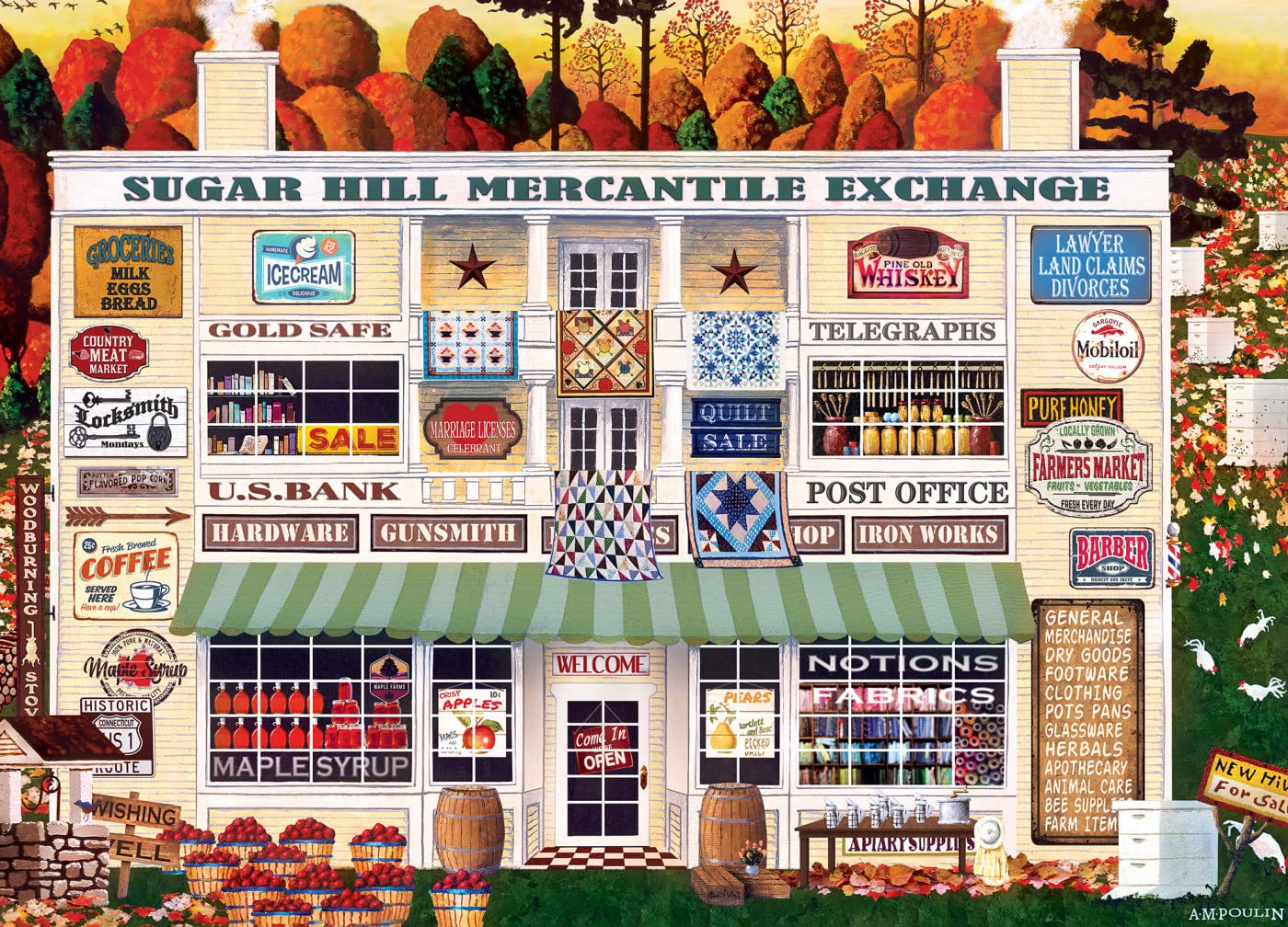 MasterPieces 1000 Piece Jigsaw Puzzle for mature-themeds  Family  Or Youth - Sugar Hill Mercantile - 19.25x26.75
