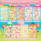 Tageenla 3D Animal Scratch And Sniff Stickers - 45 Sheets Scented Stickers, 9 Different Scents Smelly Stickers - Reward Stickers