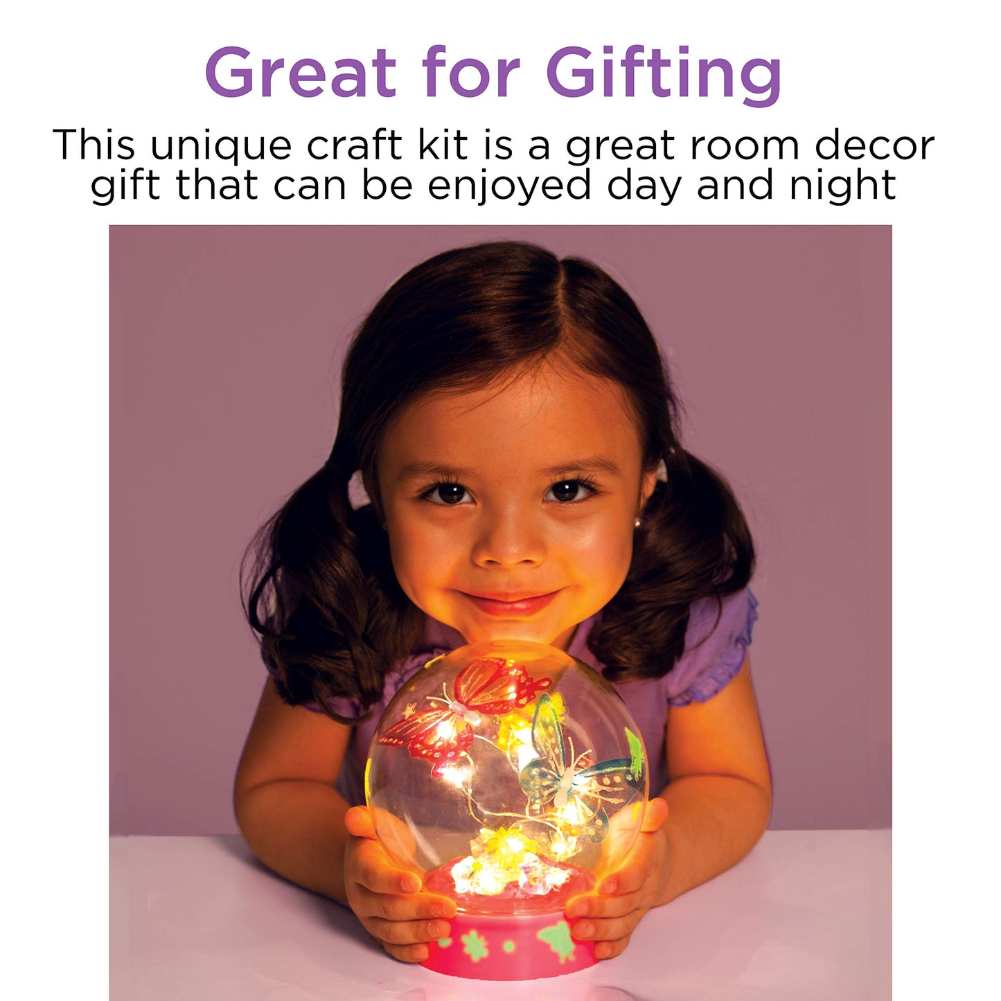 Creativity for Kids Butterfly Fairy Lights Craft Kit - Plastic Night Light for Kids, Ages 7+, Pack of 1, Model 6212000