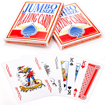 Yopay 2 Pack Jumbo Giant Playing Cards, Oversized Poker Deck Cards For Casino Theme Party Decoration, 8 X 11In Big Full Deck Huge Poker Of Game Magic Fun For School, Classroom, Senior