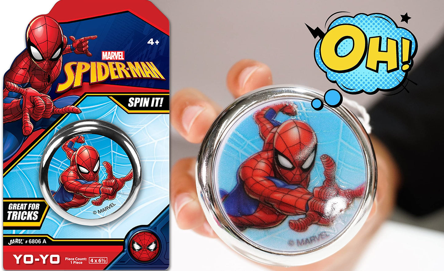 Ja-Ru Marvel Avengers & Spiderman Yo-Yos For Kids (12 Yoyos Assorted) Professional & Beginner Yoyo. Classic 90S Toys Nostalgia. Birthday Gifts & Stocking Stuffers. 6806-12S